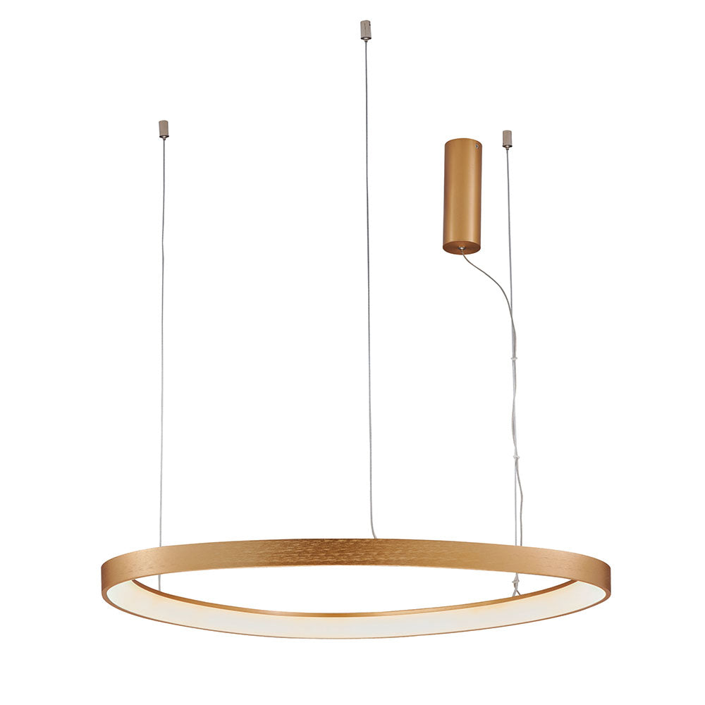 Lustra led in forma de cerc iluminat pe interior Loop by Viokef