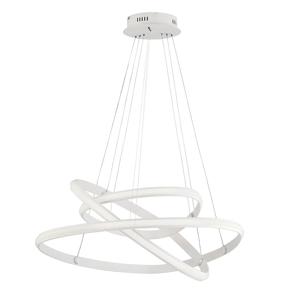 Lustra led cu trei cercuri albe Cozi by Viokef