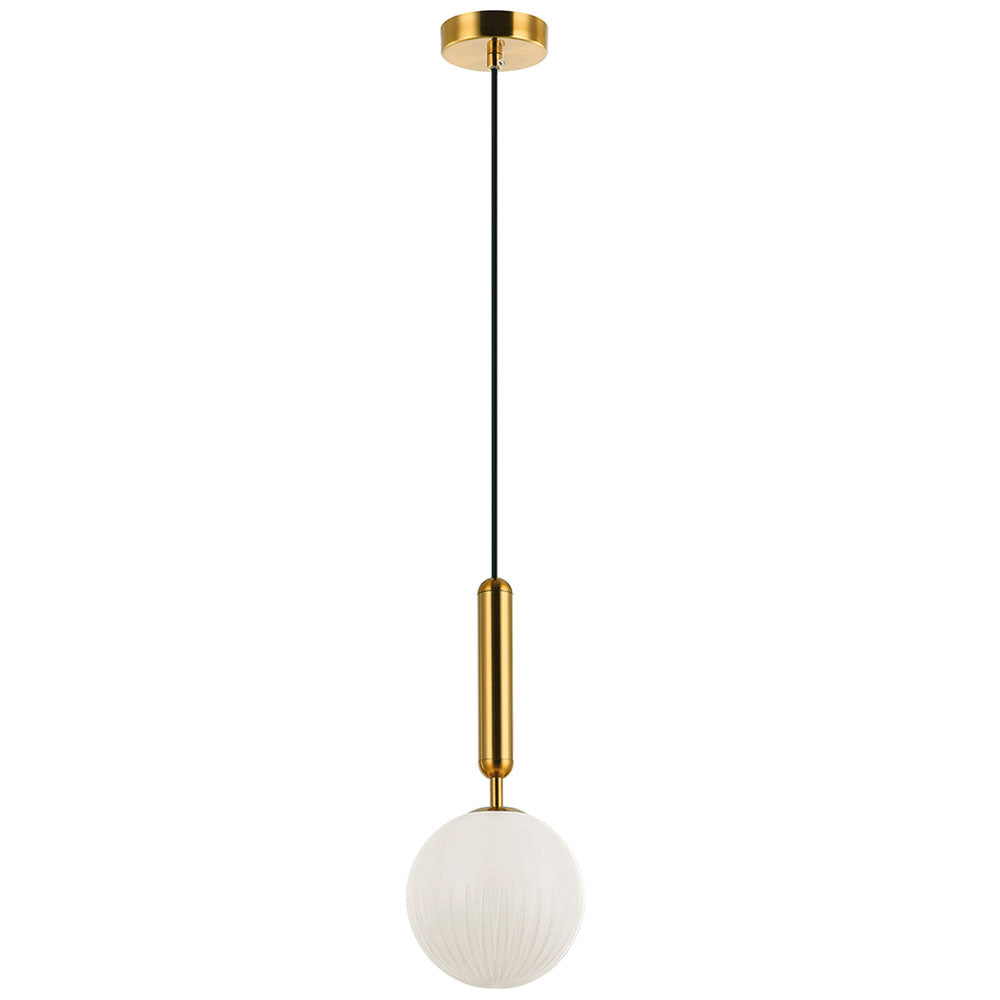 Pendul auriu cu o lumina suspendata Jolin by Viokef