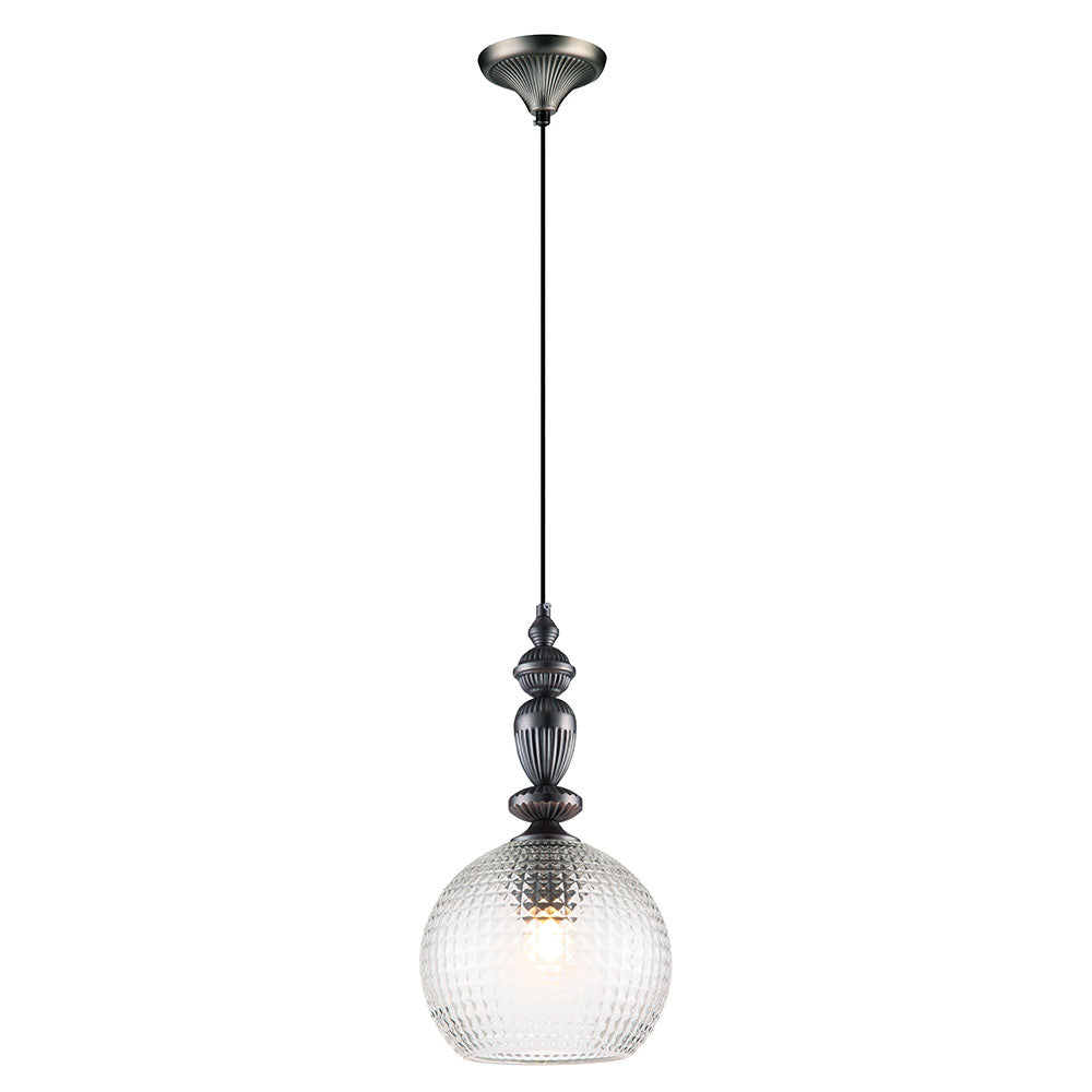 Pendul cu ornamente si sticla texturata Talisa by Viokef