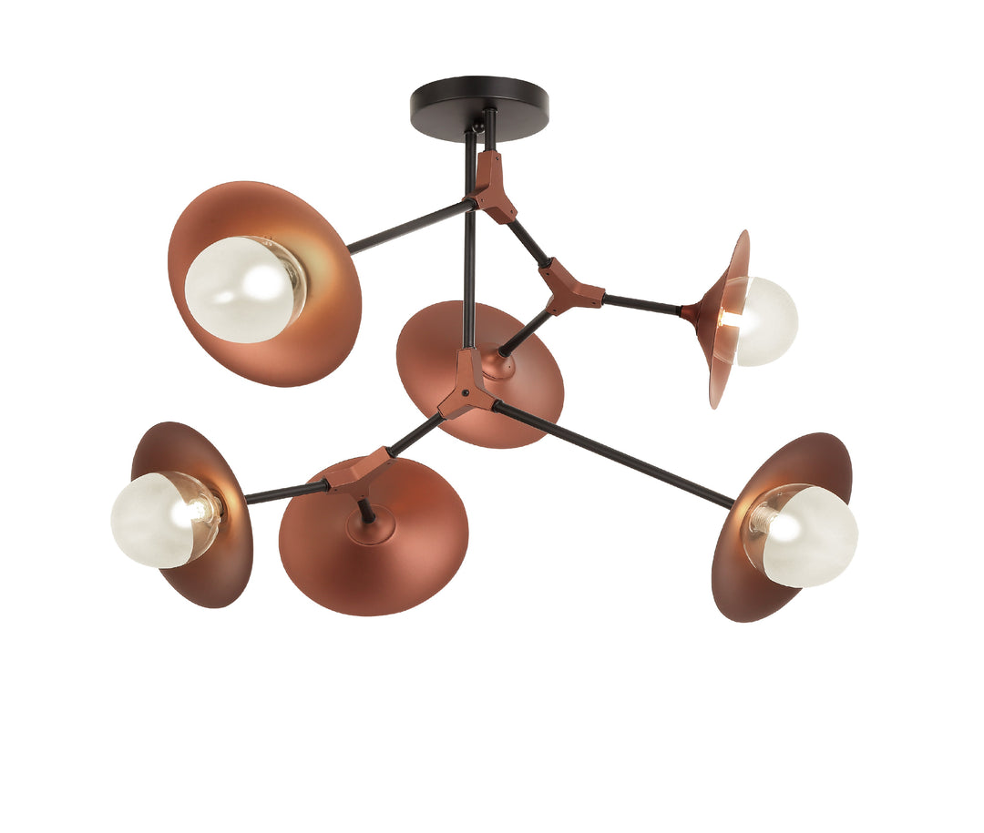 Plafoniera cu design retro si 6 lumini Olivia by Viokef
