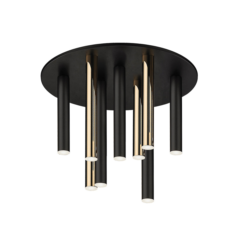 Plafoniera minimalista cu 9 lumini si baza rotunda Ballet by Viokef