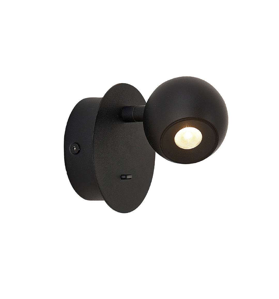Aplica de perete neagra cu intrerupator Sebastian by Viokef