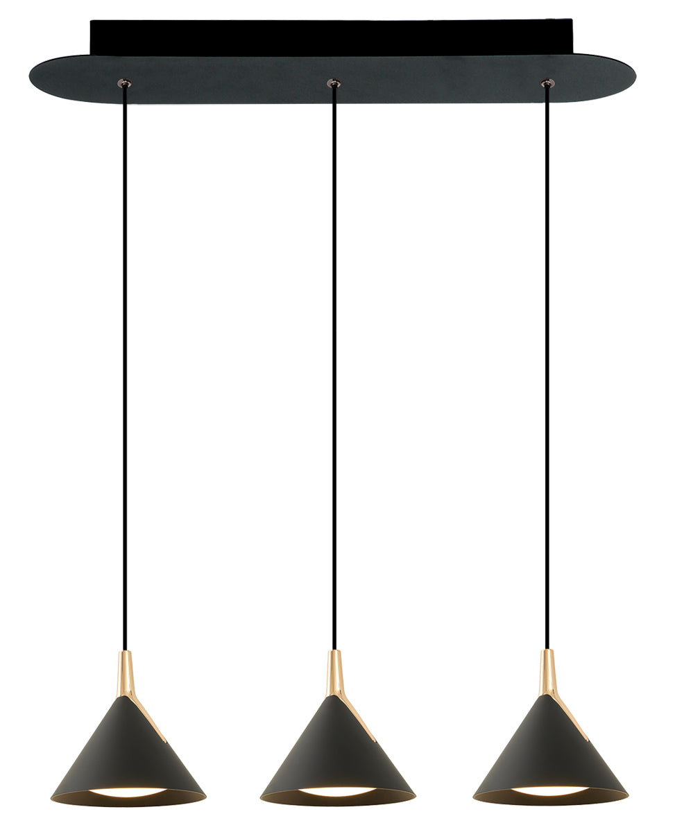 Lustra liniara cu abajur conic suspendat Jolly by Viokef