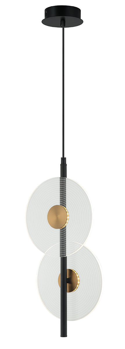 Pendul cu design modern si discuri de sticla Sun by Viokef