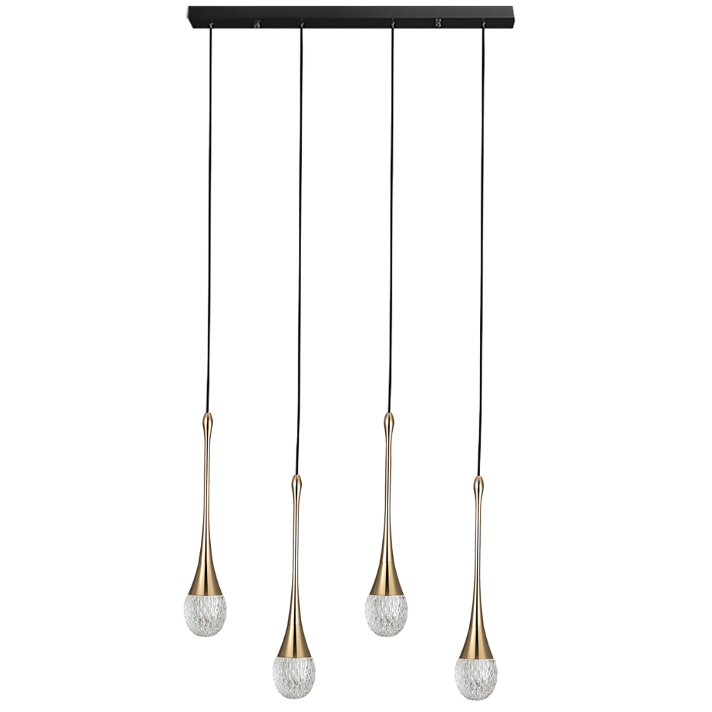 Lustra liniara cu pendule in forma de picaturi de apa Star Light by Viokef