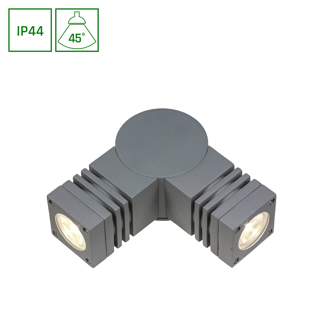 Aplica de perete pentru exterior TORRE 230V 3,6W 2X1LED CREE 45DEG UP+SIDE IP44 CW WALL-MOUNTED