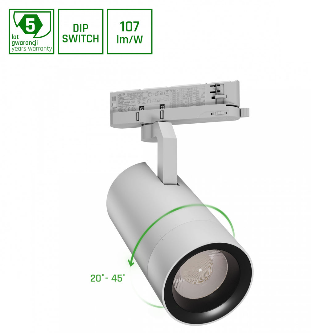 Spot alb PAVA 2 19-42W NW 230V 20-45DEG