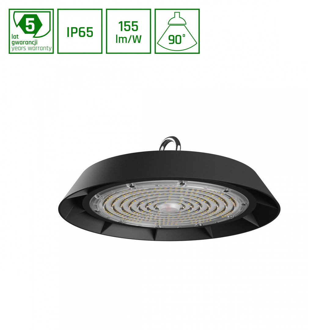 Led industrial PLATEO 3 HIGH BAY 150W Lumina neutra 230V 90DEG IP65 5 ani garantie