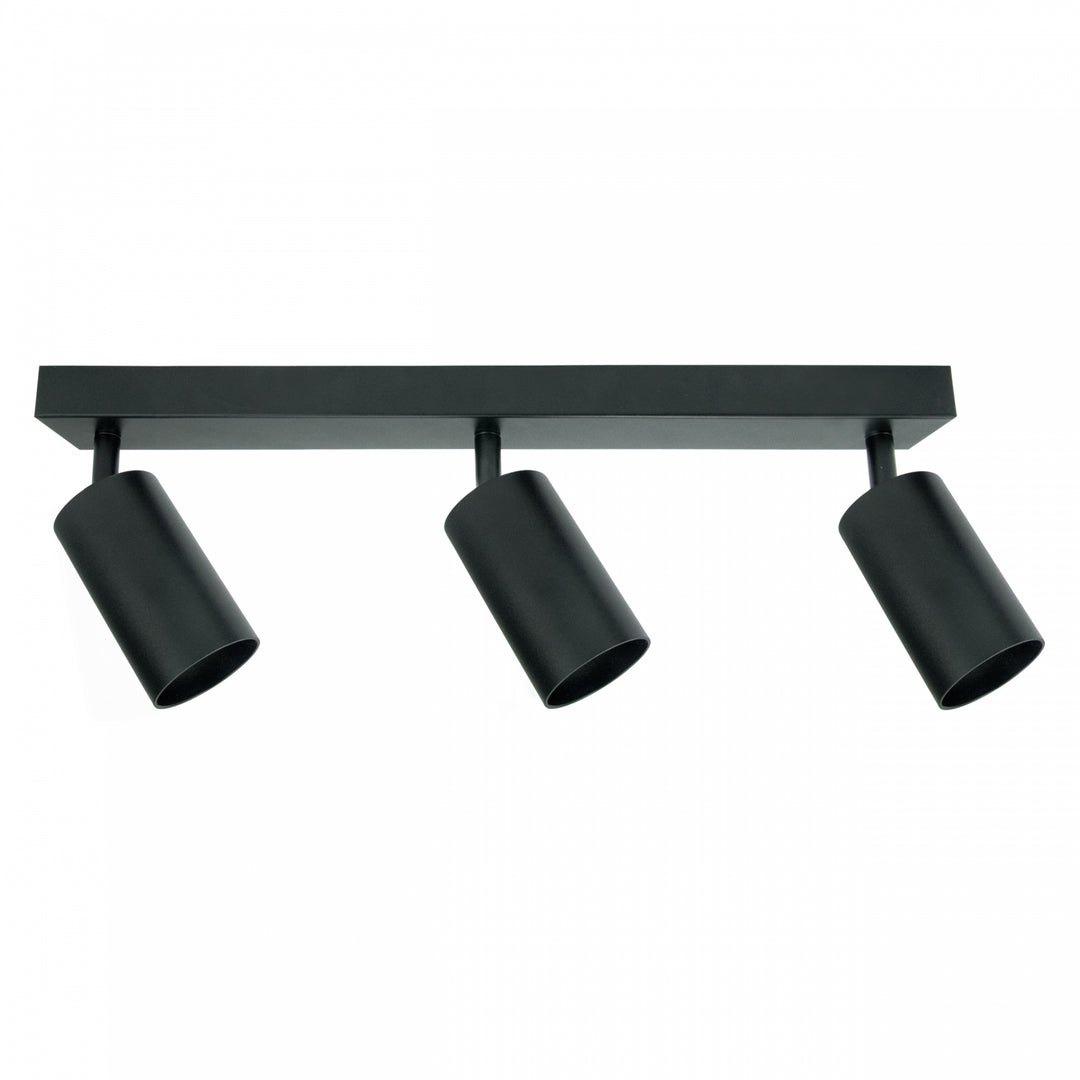 Plafoniera neagra cu 3 spoturi