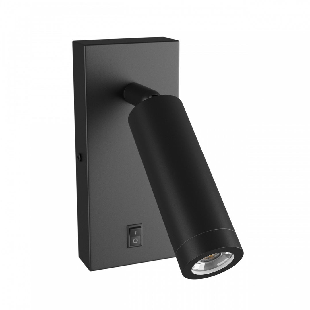 Aplica de perete neagra cu intrerupator MADARA SLIM MR11