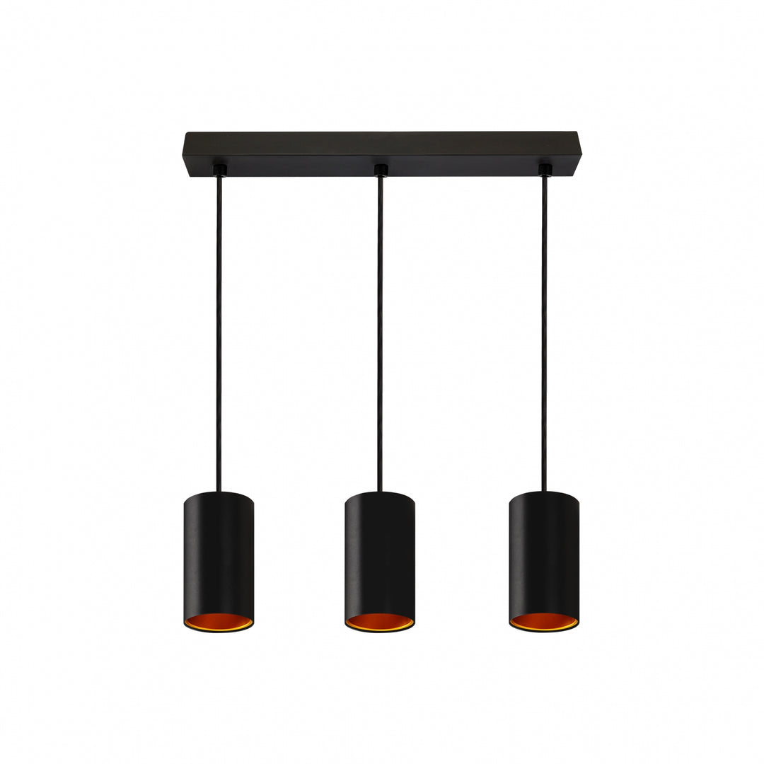 Lustra neagra cu 3 pendule