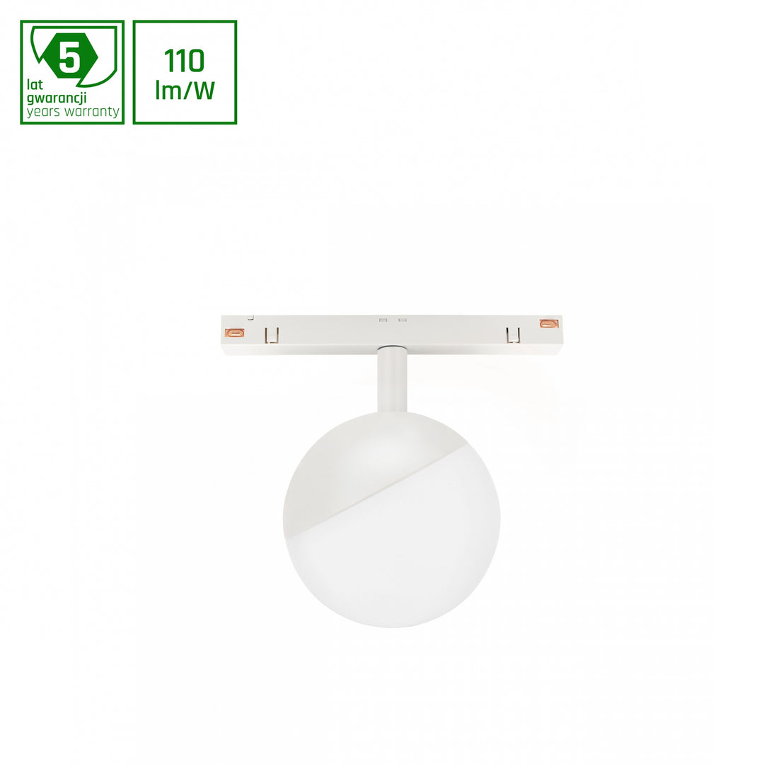 Spot alb Globe pentru sina System Shift WLD+40033_CASAMBI