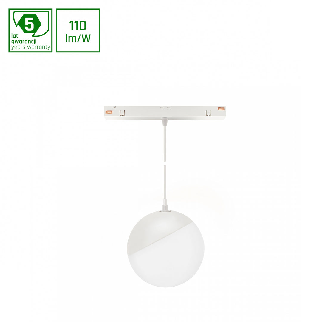 Pendul alb Globe P pentru sina System Shift WLD+40034_CASAMBI