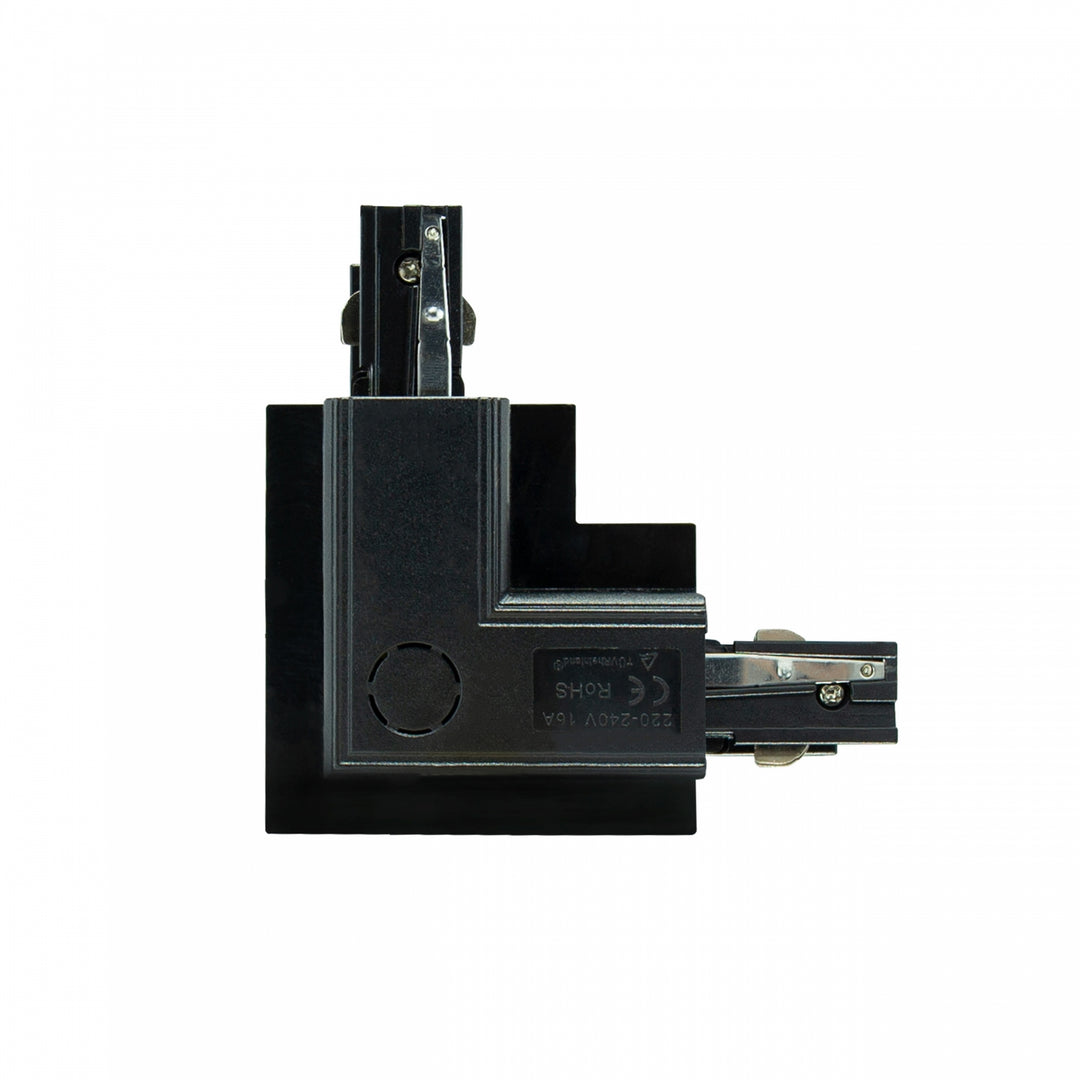 Conector negru L stanga pentru sina incastrata SPS