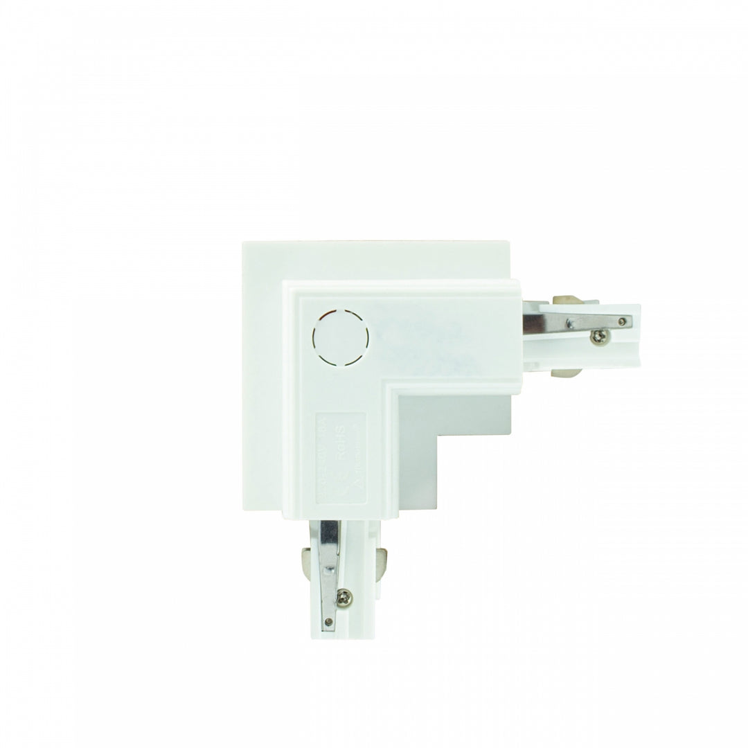 Conector alb L dreapta pentru sina incastrata SPS