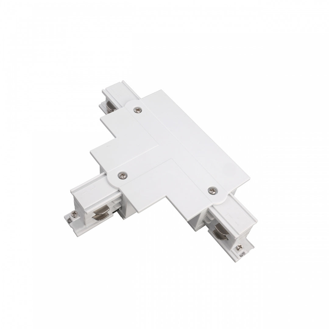 Conector alb stanga model T pentru sina incastrata SPS