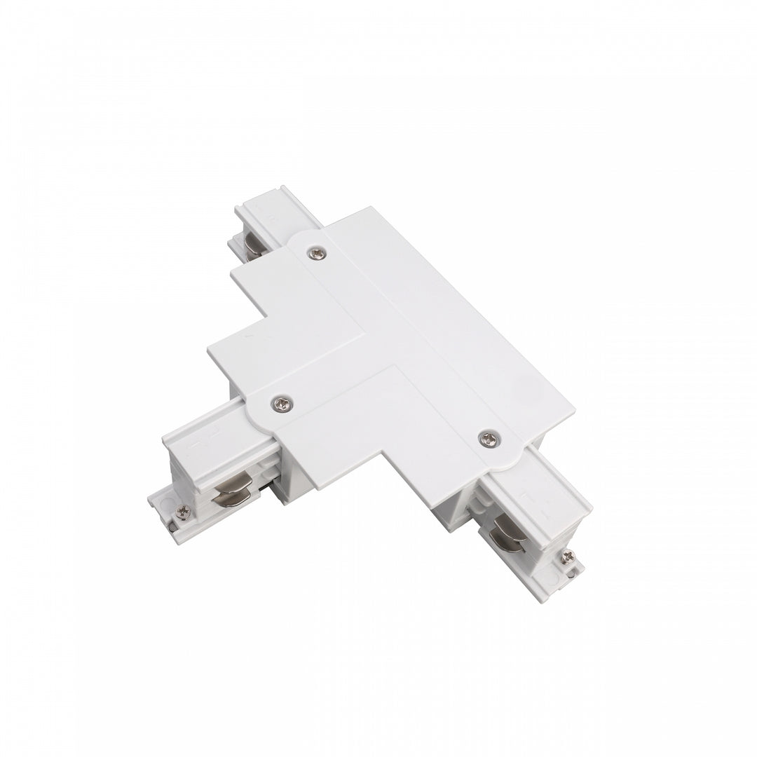 Conector alb dreapta model T2 pentru sina incastrata SPS