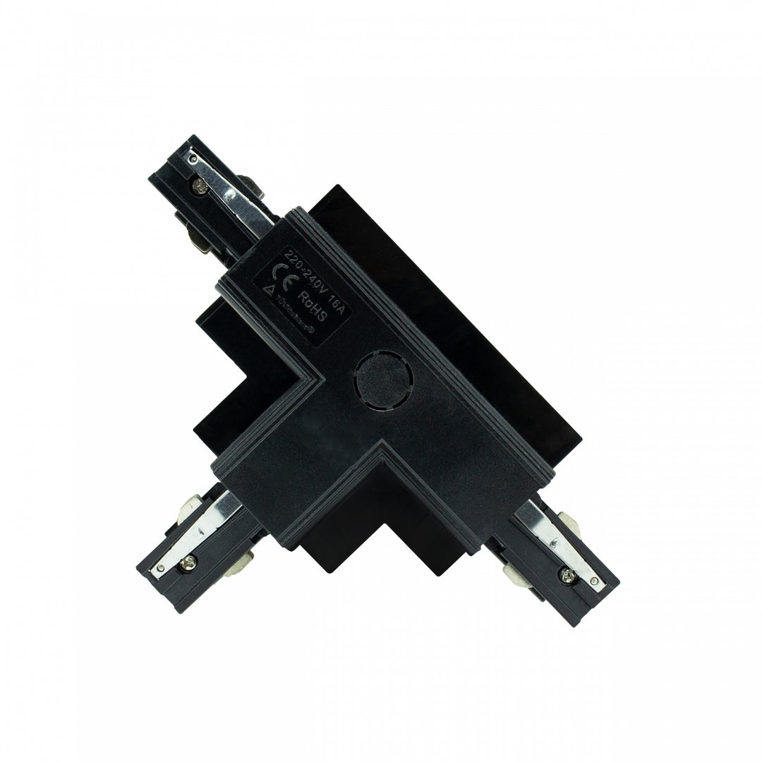Conector negru dreapta model T2 pentru sina incastrata SPS