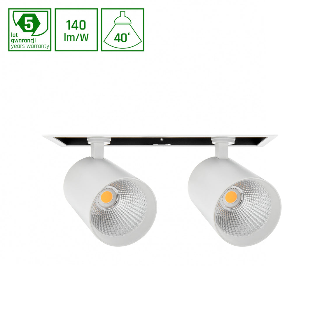 Spoturi incastrate MDD PESO 2 830 2*19W 230V 40DEG WHITE