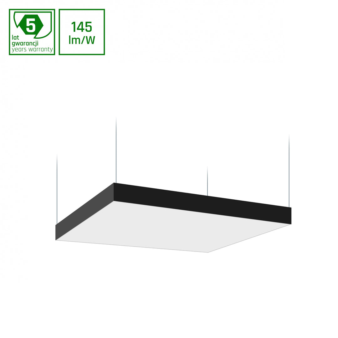 Lustra PANORAMA neagra 1200x1200x140 mm