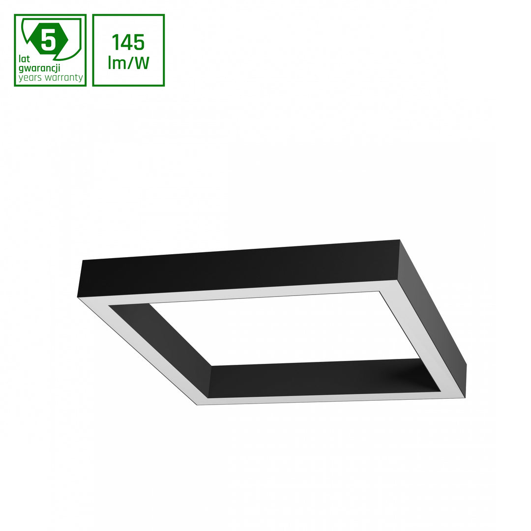 Suspensie led ALLDAY INSPIRE SQUARE 840 65W 230V 600x600 115st CZARNY