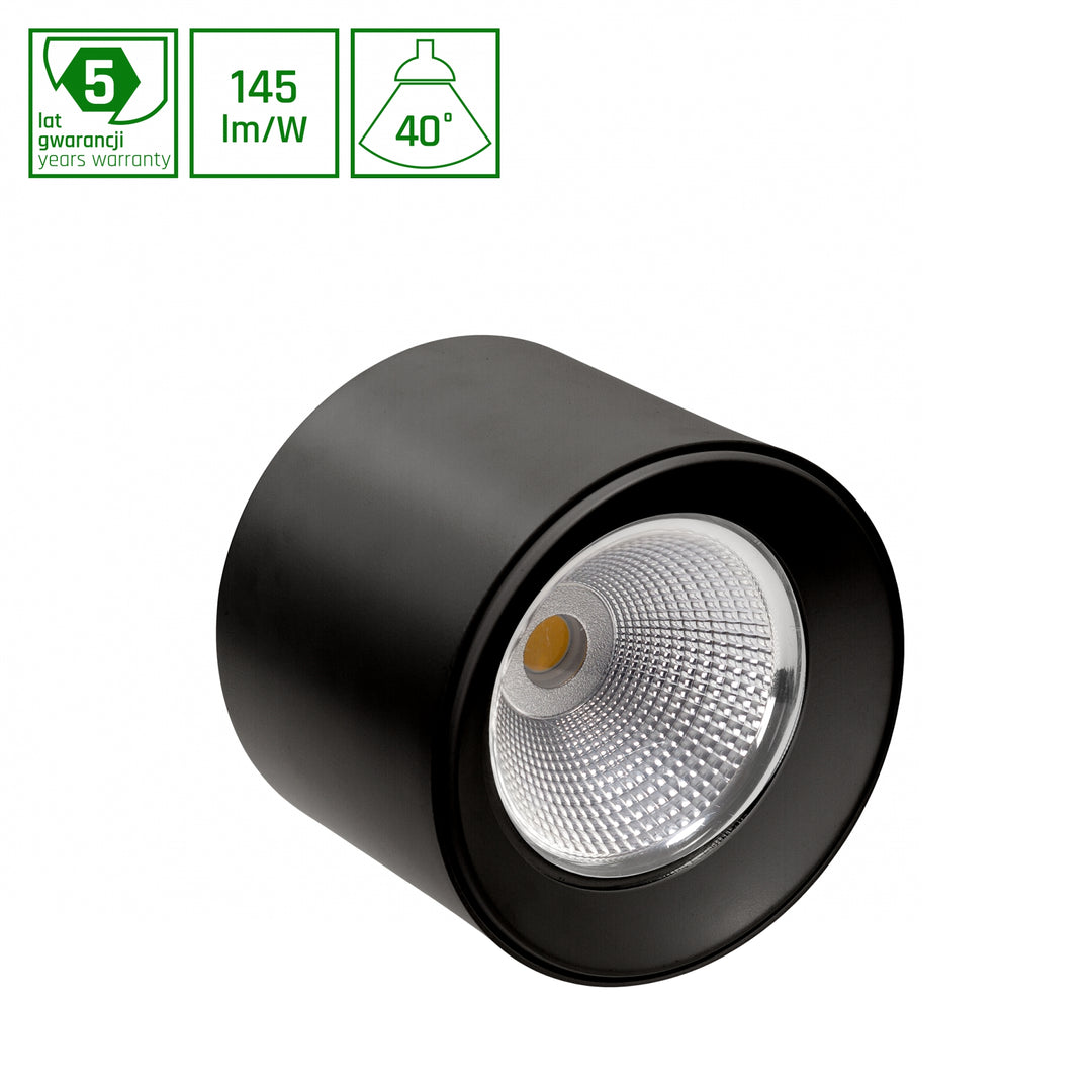 Spot aplicat CEL ZOSMA 3 ROUND 830 10W 230V 40DEG BLACK