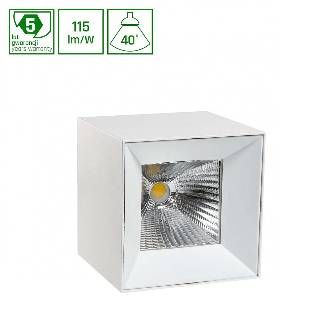 Spot aplicat CEL ZOSMA 4 SQUARE 930 27W 230V 40DEG BLACK VIVID NATURAL
