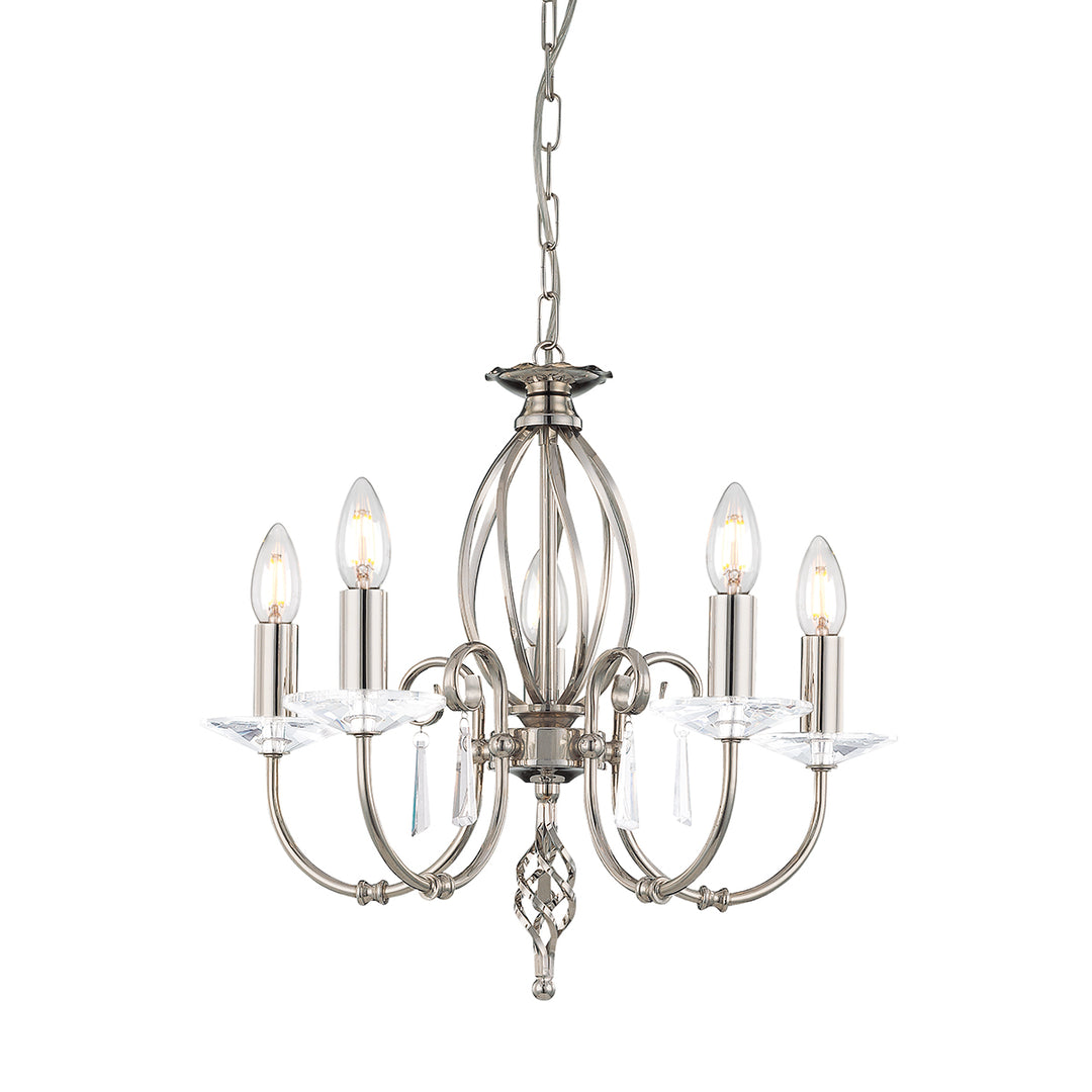 Candelabru Aegean 5 lt nichel polisat
