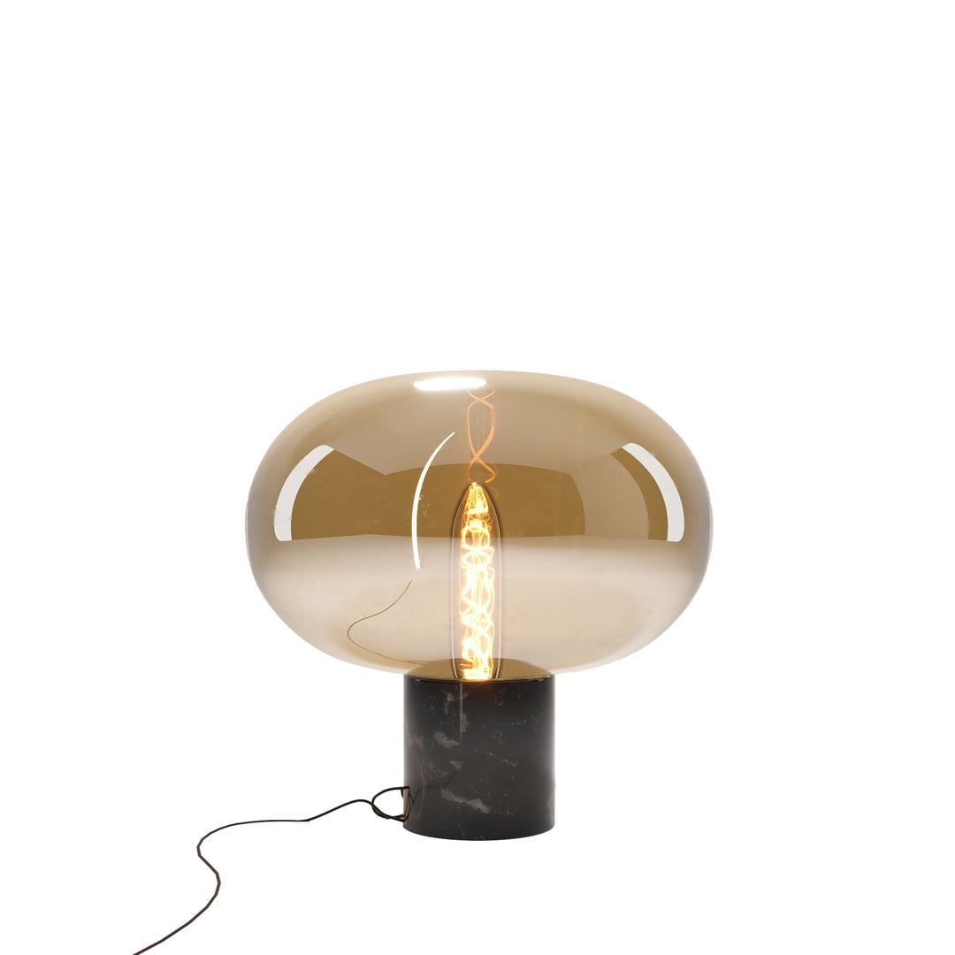 Lampa de masa sticla si marmura neagra MOONSTONE Maxlight T0058