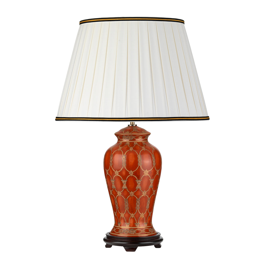 Lampa de masa Datai 1 lt Terracotta and auriu