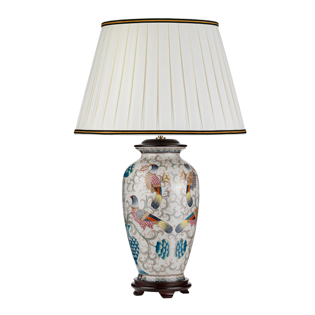 Lampa de masa Ping 1 lt crem cu coloured birds