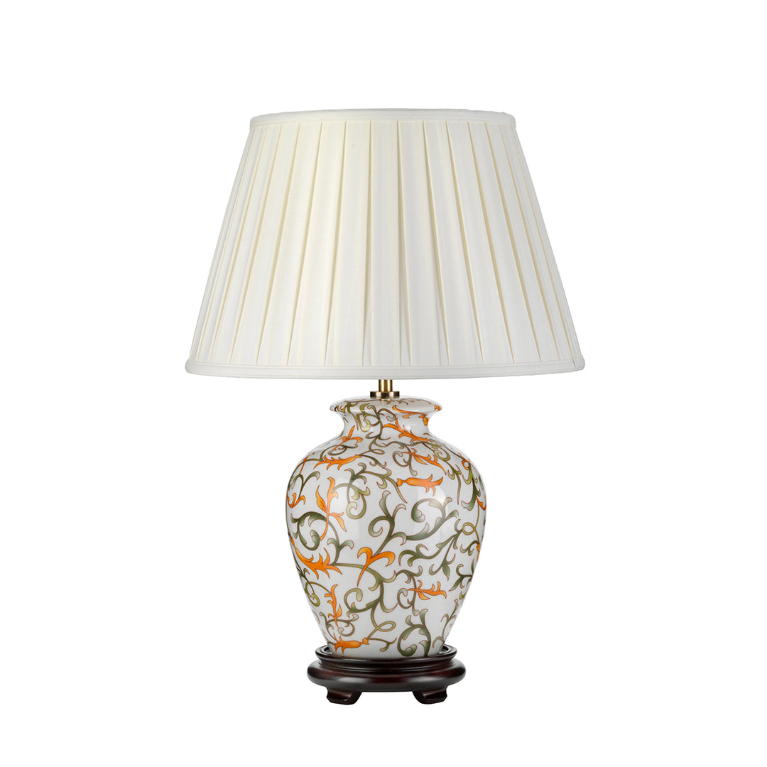 Lampa de masa Soling 1 lt crem cu Orange and verde