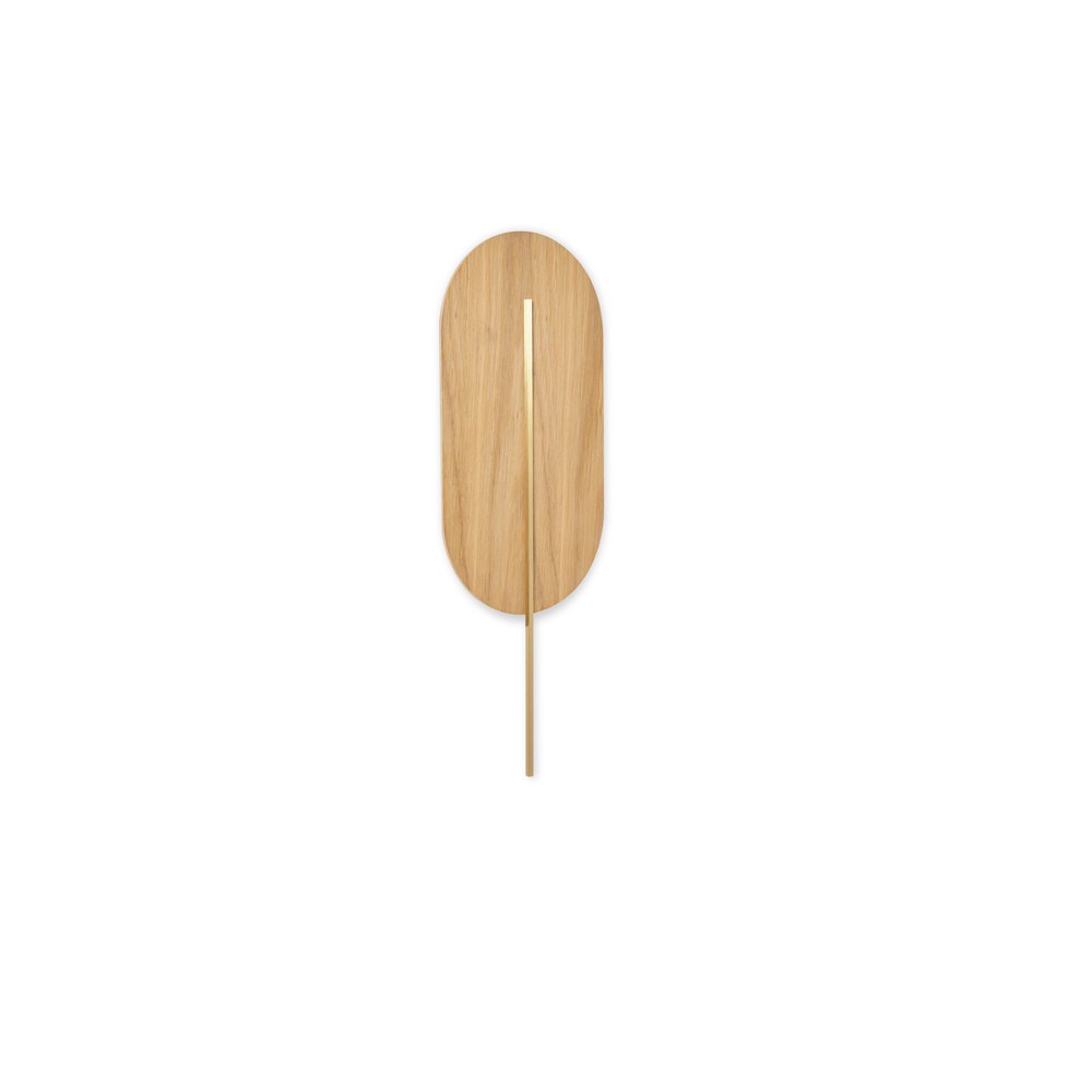 Aplica de perete Rokke WOOD lemn cu decoratiuni aurii