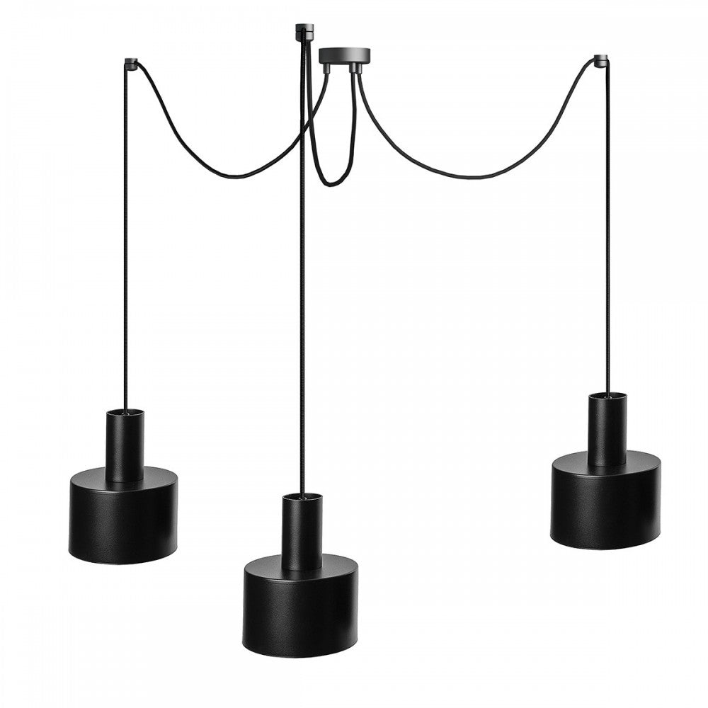 Lustra suspendata Enkel 3 neagra