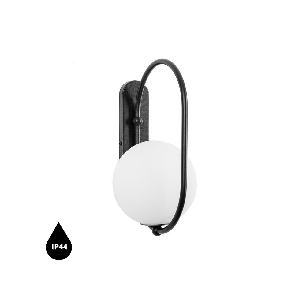 Aplica de perete Koban D neagra IP44