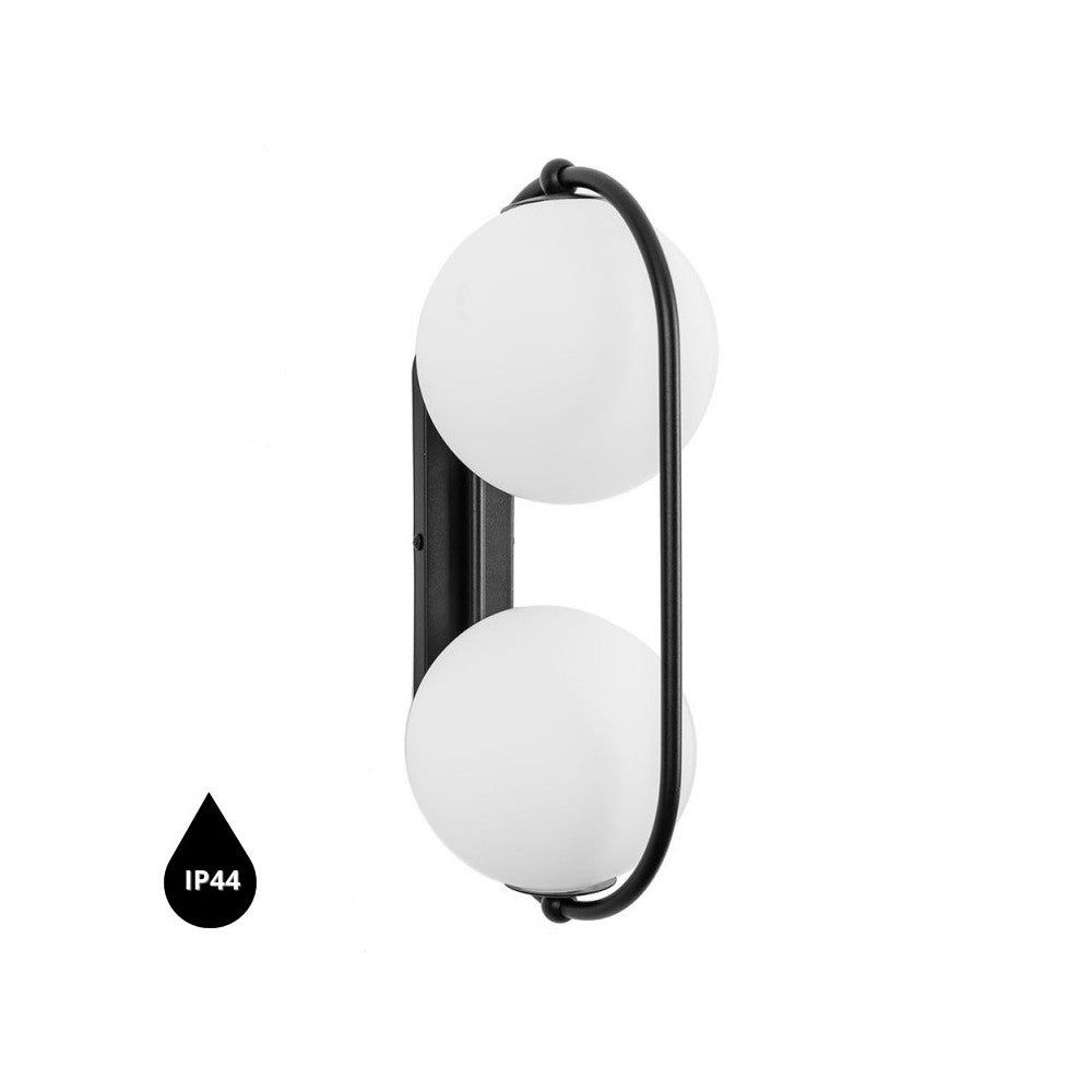 Aplica de perete Koban E neagra IP44