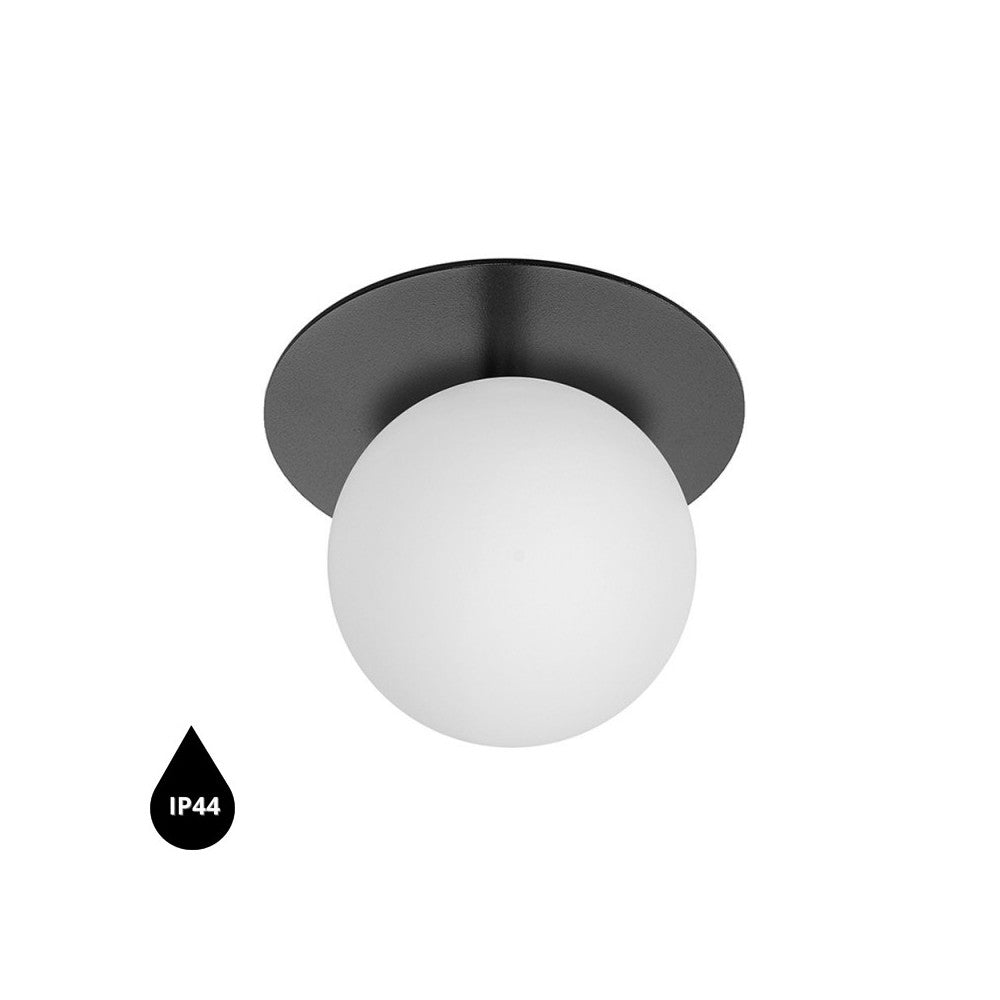 Aplica de perete Borra A neagra IP44