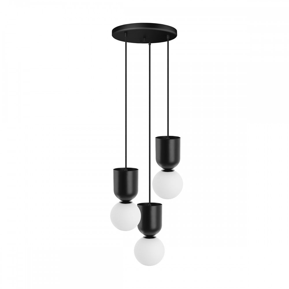 Lustra suspendata Luoti 3P neagra