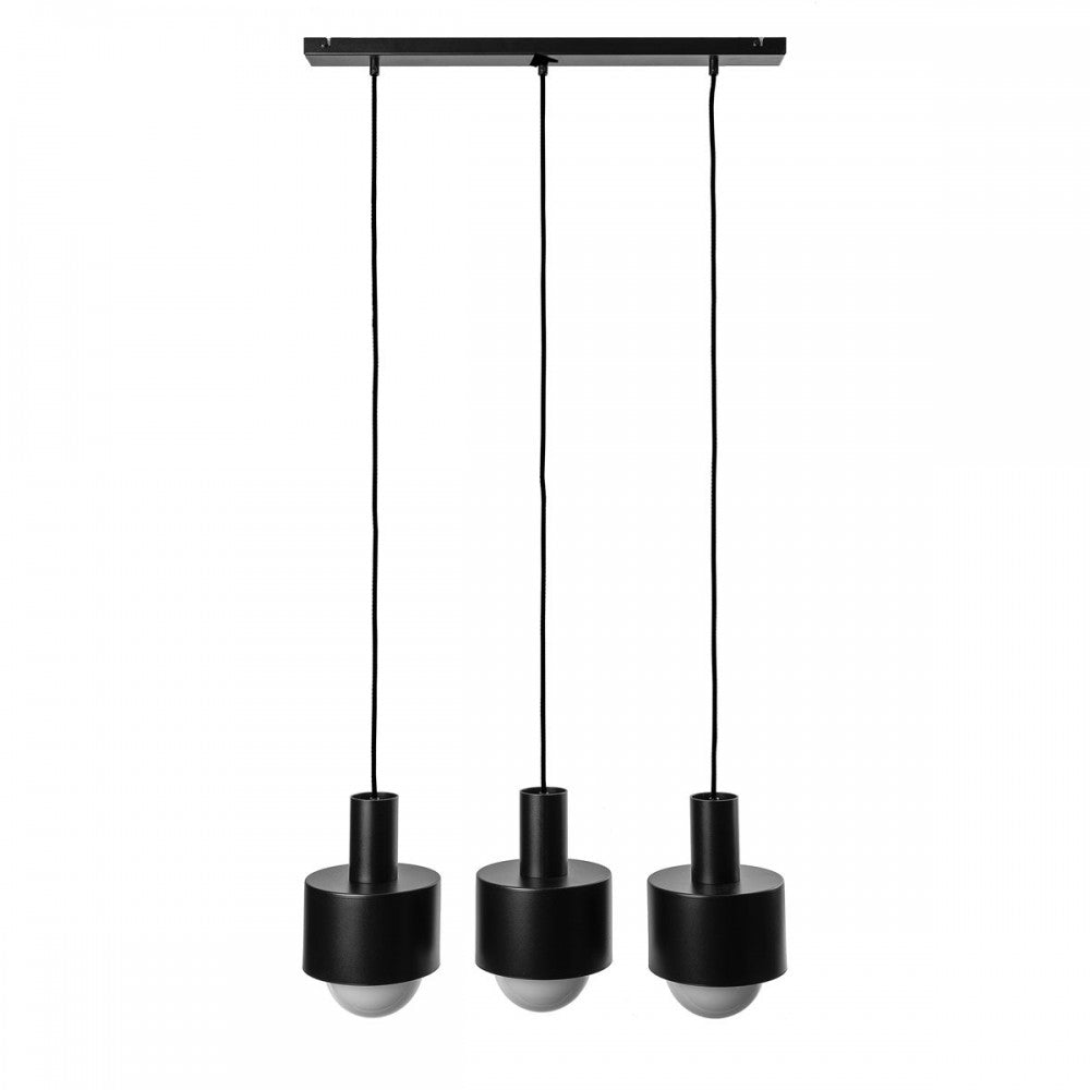 Lustra suspendata Enkel 3L neagra