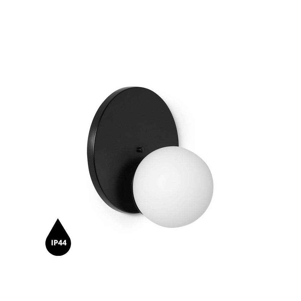 Aplica de perete Refa B neagra IP44