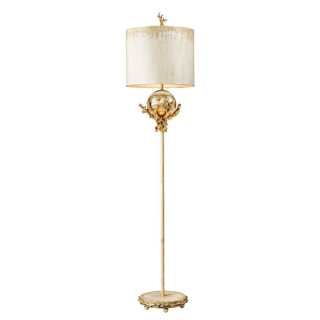 Lampadar Trellis 1 lt patina bej & argintiu