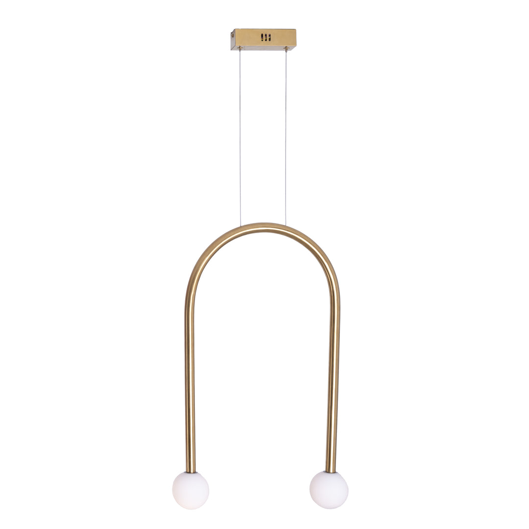 Pendul cu doua abajururi ENIGMA auriu Maxlight P0514