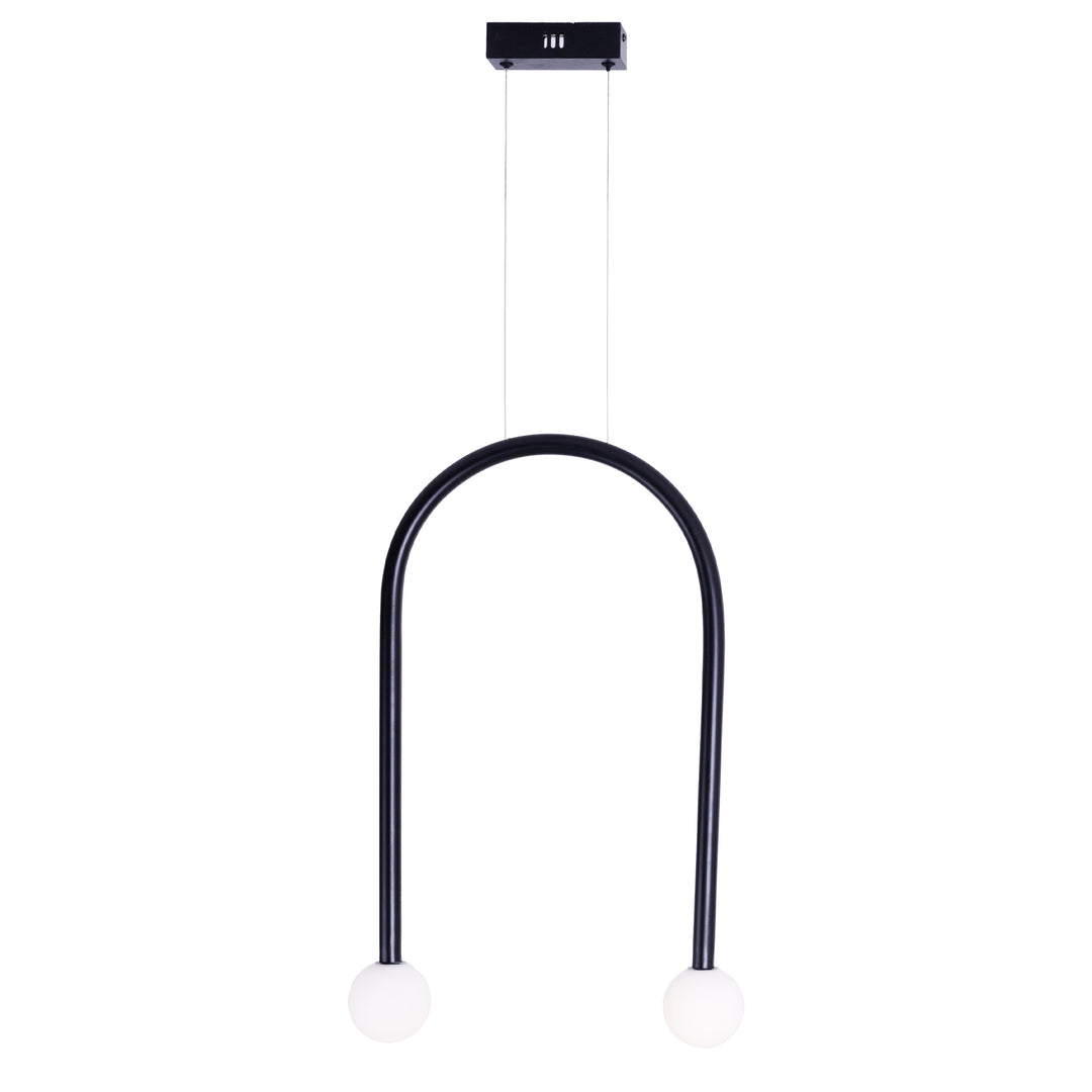 Pendul cu doua abajururi ENIGMA negru Maxlight P0513