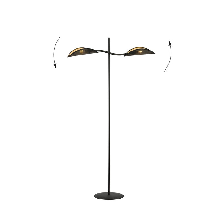 Lampa de podea LOTUS LP2 BLACK/GOLD
