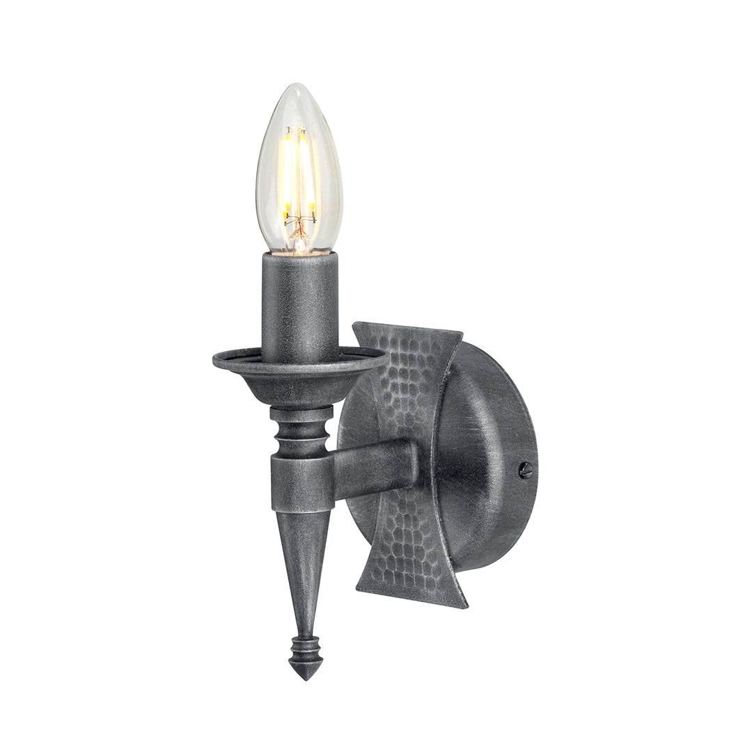 Aplica de perete Saxon 1 lt negru/patina argintie