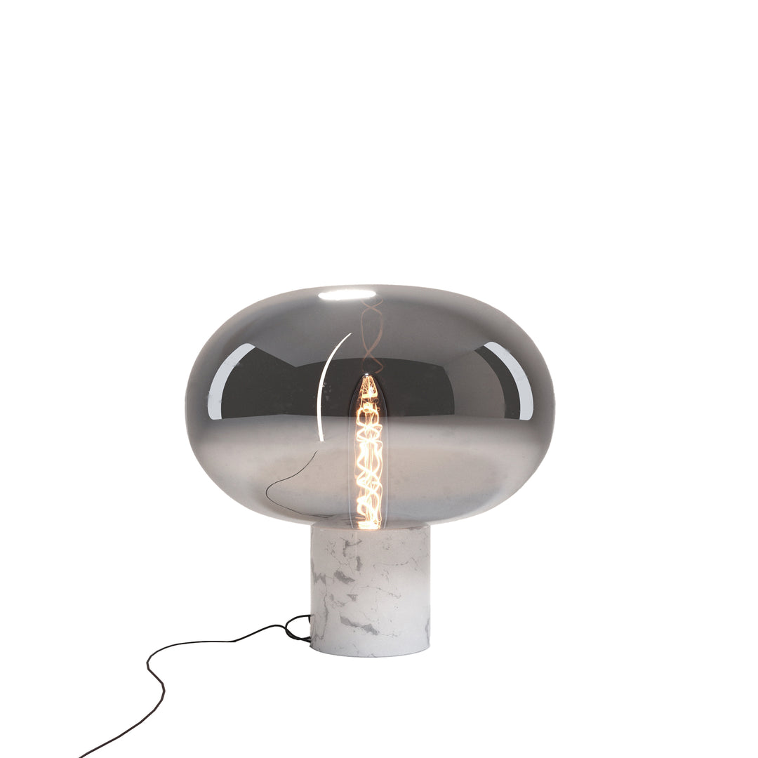 Lampa de masa sticla si marmura alba MOONSTONE Maxlight T0057
