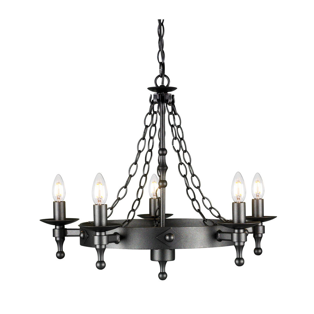 Candelabru Warwick 5 lt grafit negru