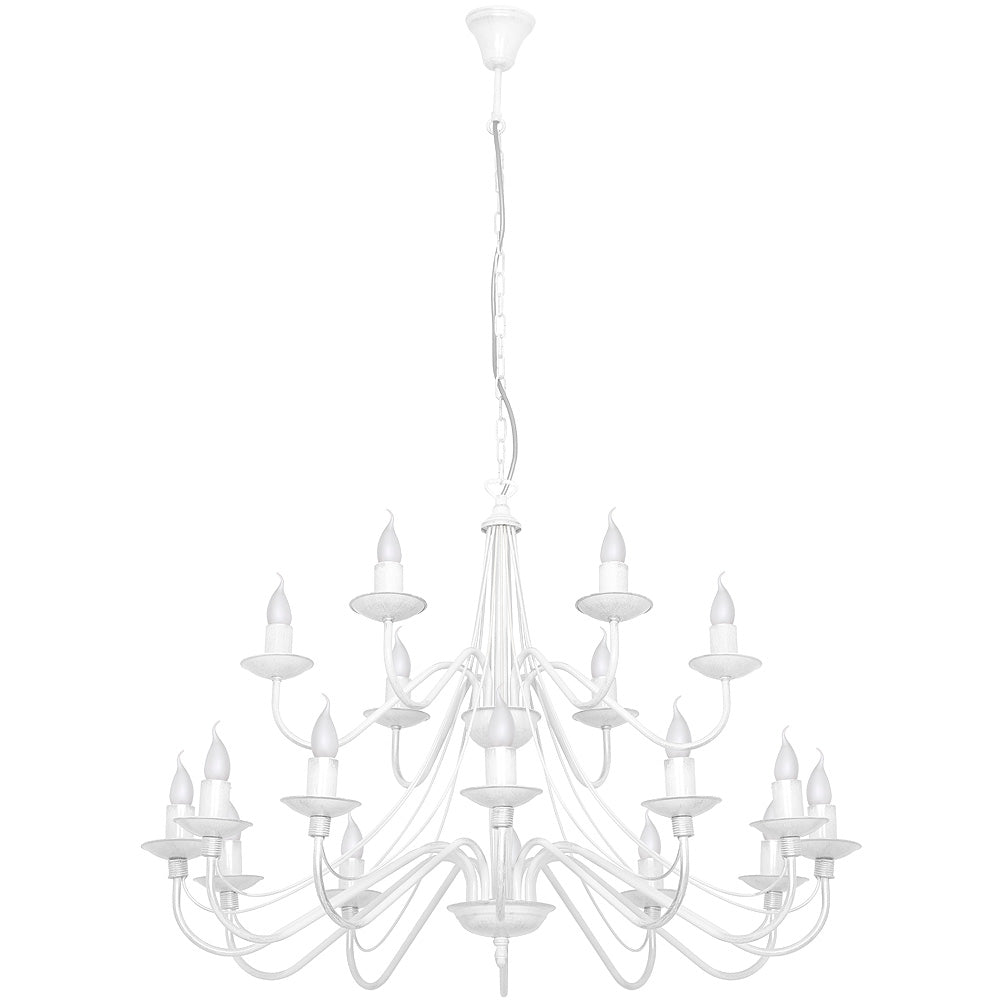 CANDELABRU 18 BECURI ROZA ALB Aldex