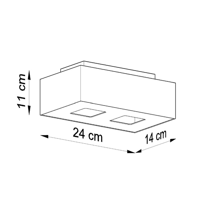 Plafoniera MONO 2 negru SL.0071